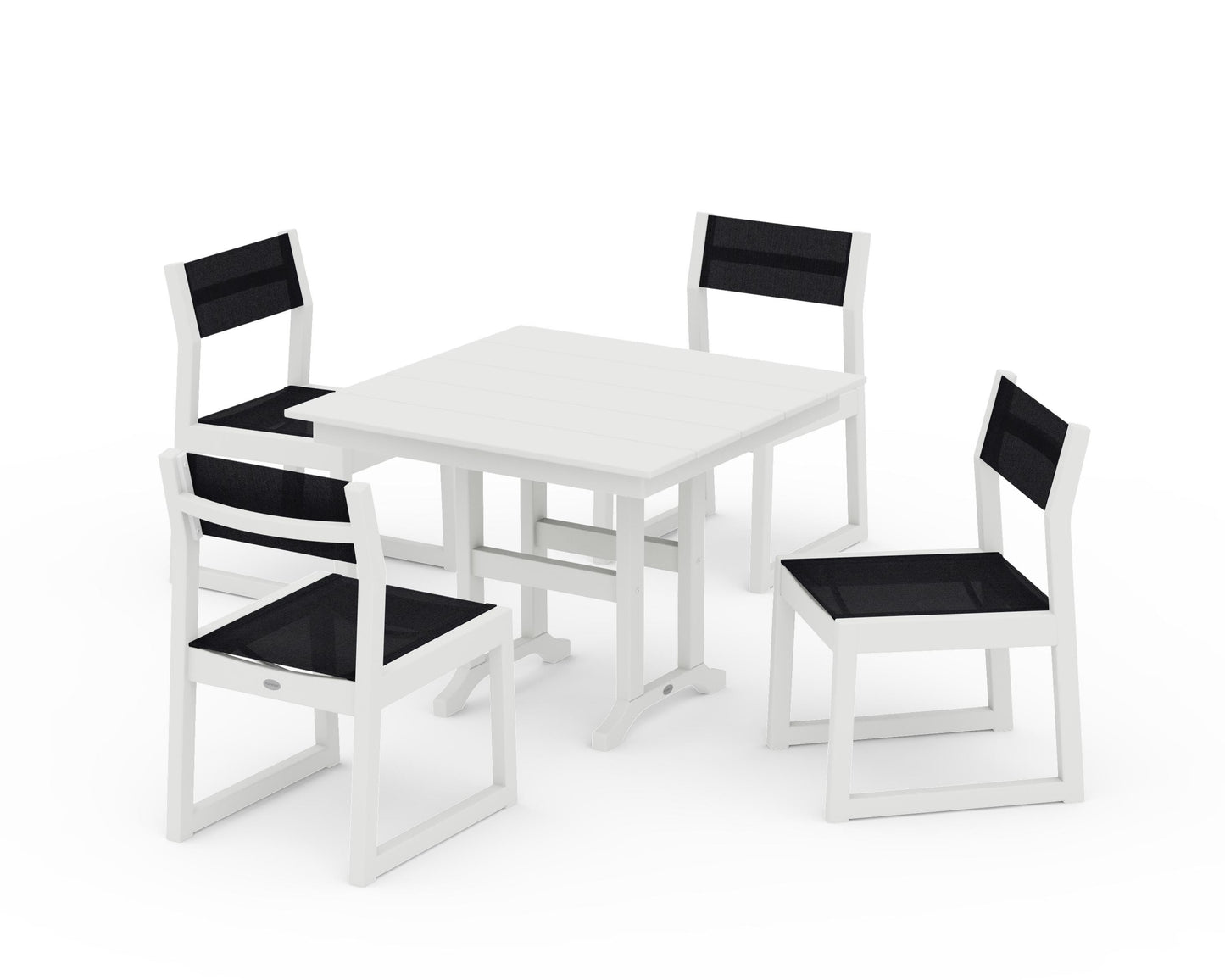 EDGE Sling Side Chair 5-Piece Farmhouse Dining Set