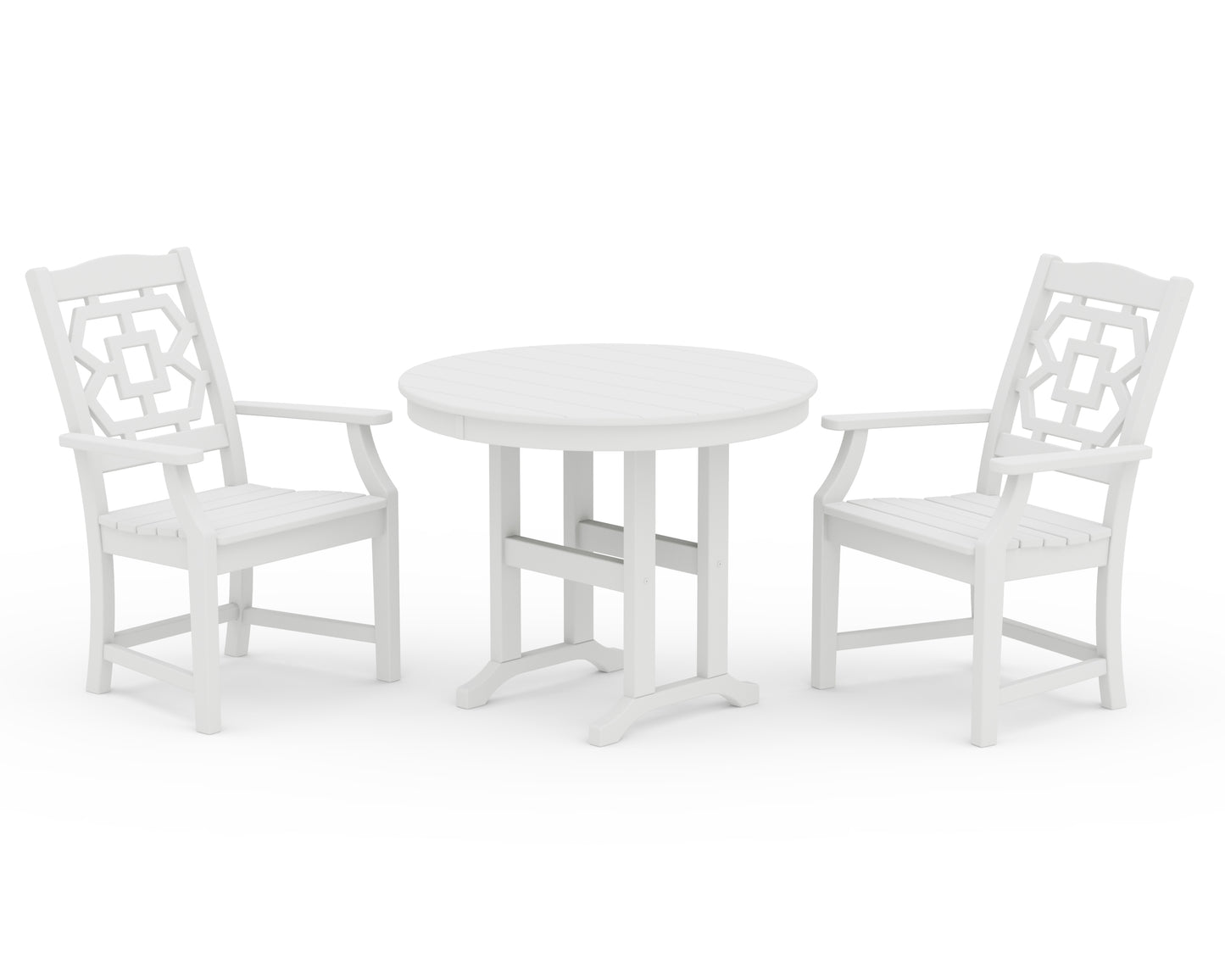 Chinoiserie 3-Piece Farmhouse Dining Set