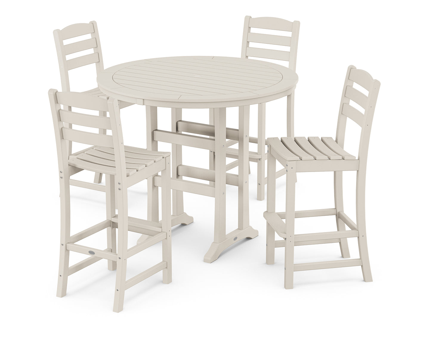 La Casa Caf‚ 5-Piece Side Chair Bar Dining Set