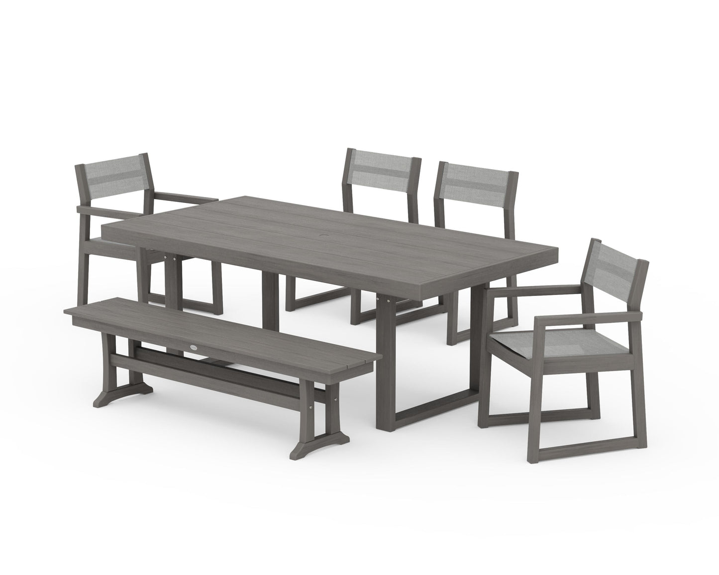 EDGE Sling 6-Piece Dining Set with Bench