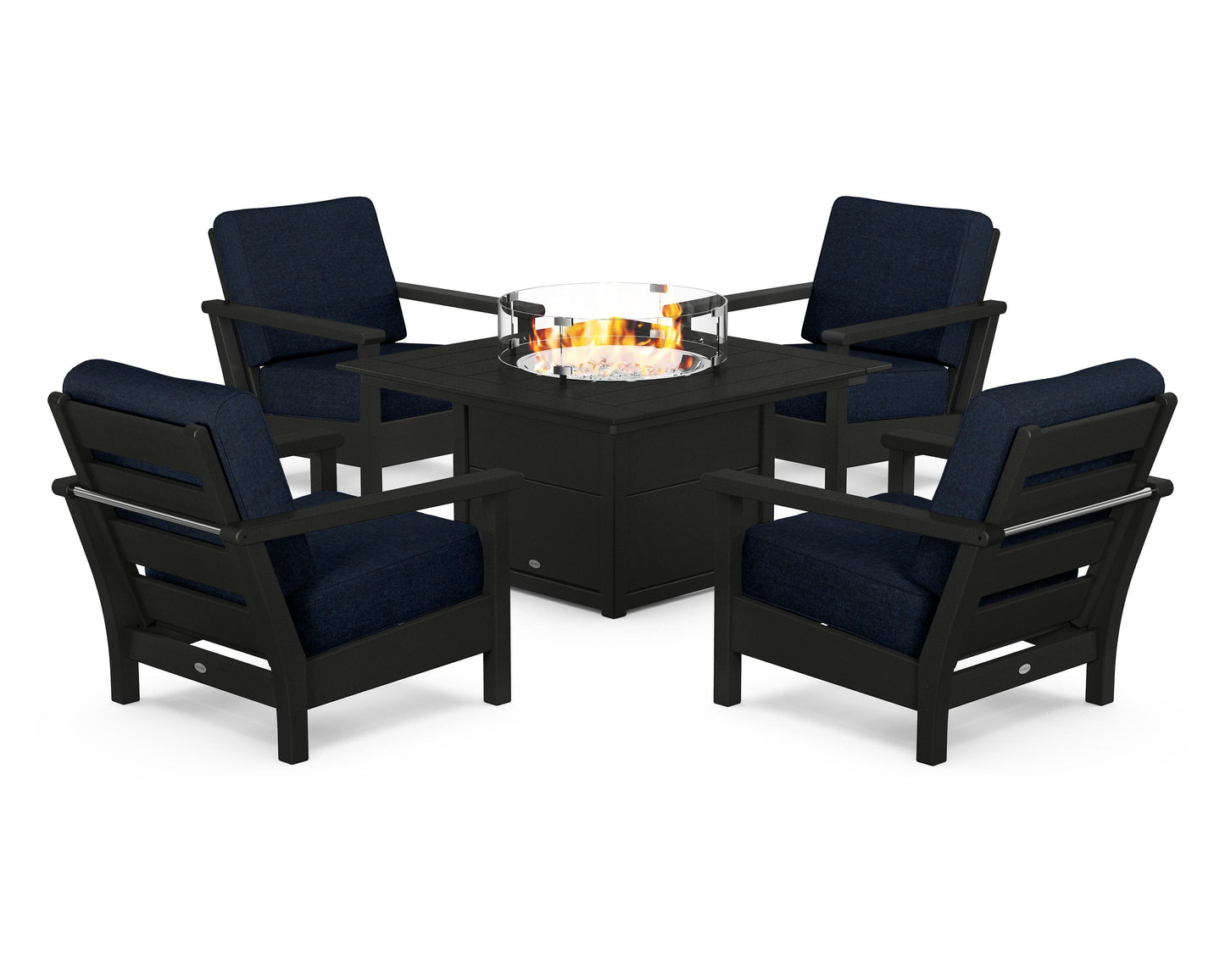 Harbour 5-Piece Conversation Set with Fire Pit Table