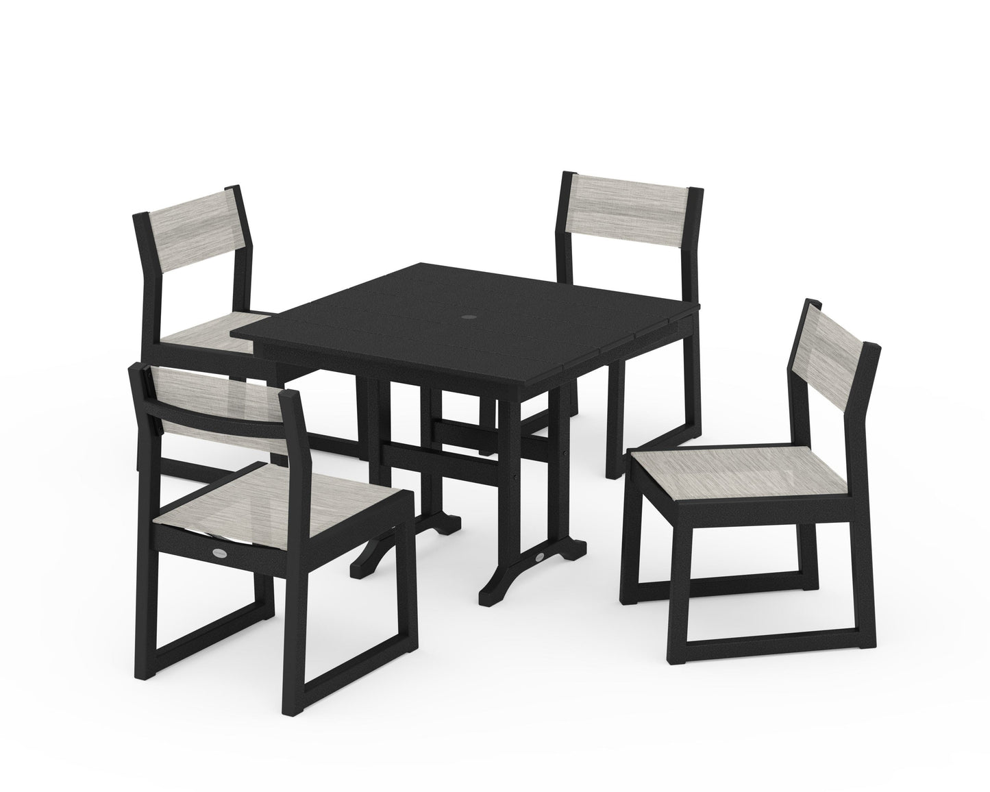 EDGE Sling Side Chair 5-Piece Farmhouse Dining Set