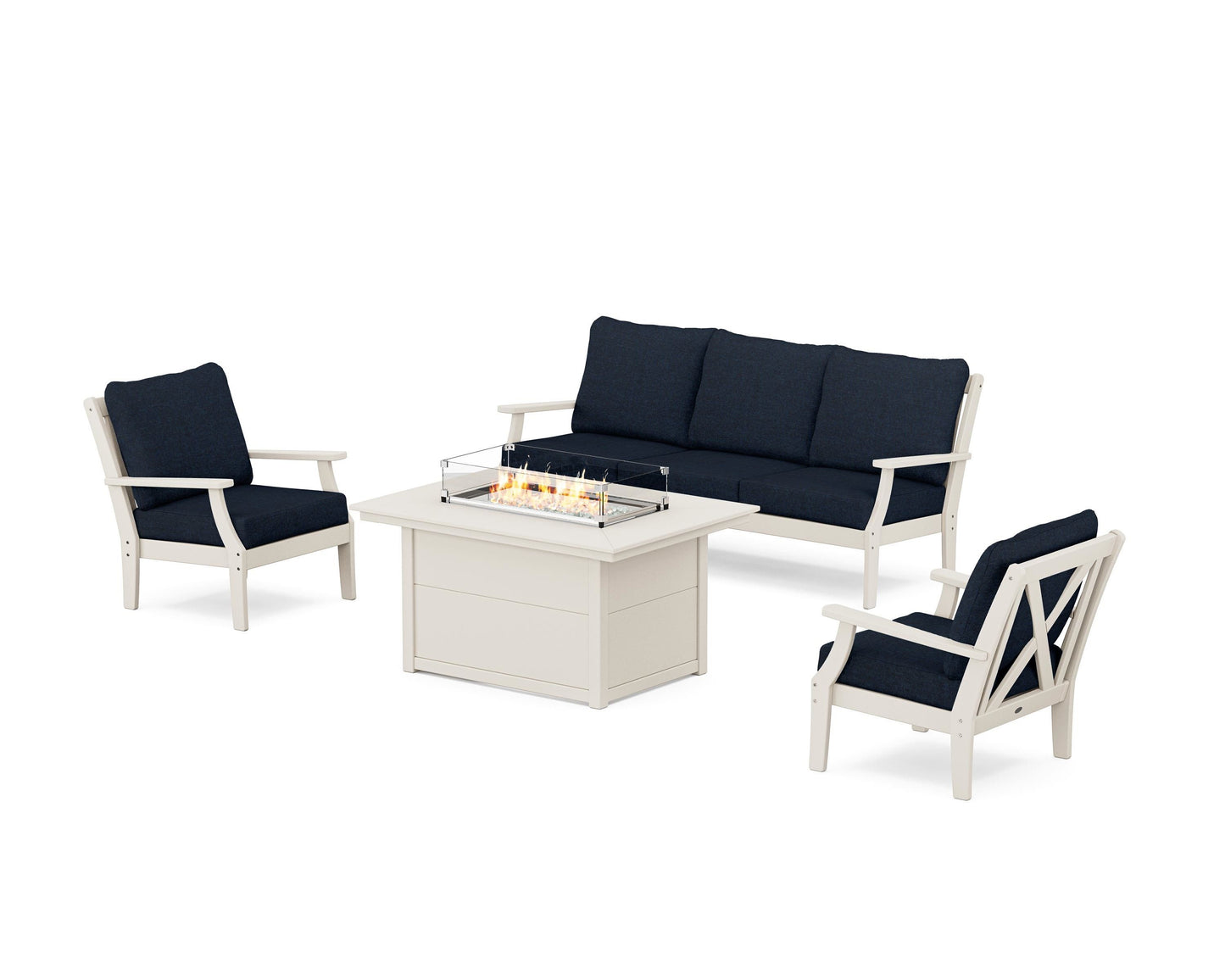 Braxton Deep Seating Fire Pit Table Set