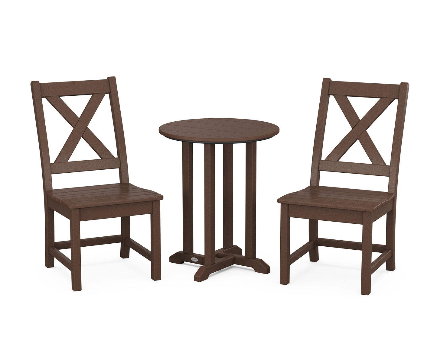 Braxton Side Chair 3-Piece Round Dining Set