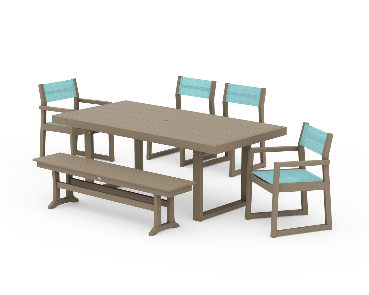 EDGE Sling 6-Piece Dining Set with Bench