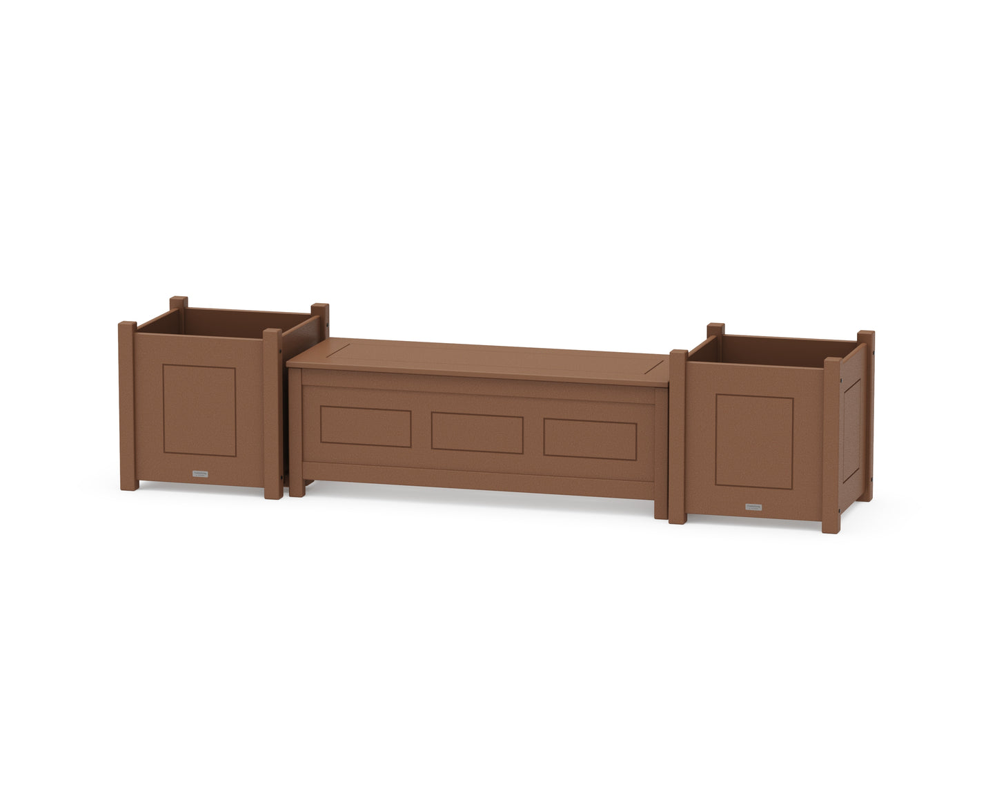 48" Country Living Straight Planter Storage Bench Set- Large