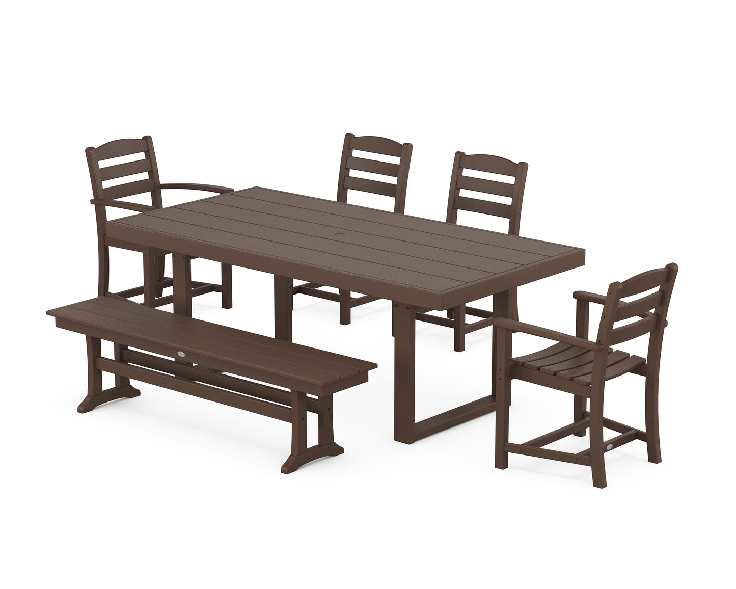 La Casa Café 6-Piece Dining Set with Bench