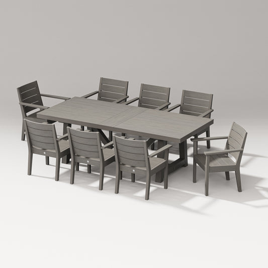 Latitude 9-Piece A-Frame Table Dining Set
