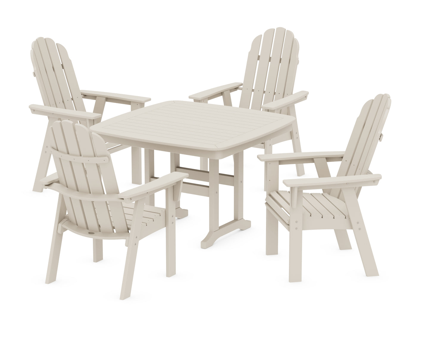 Vineyard Curveback Adirondack 5-Piece Dining Set