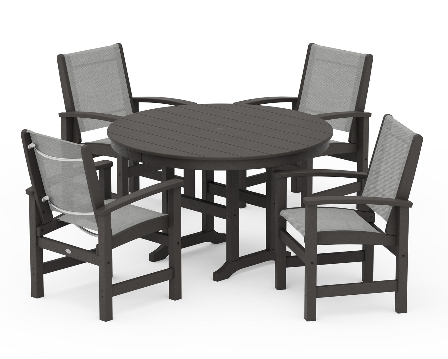 Coastal 5-Piece Round Farmhouse Dining Set