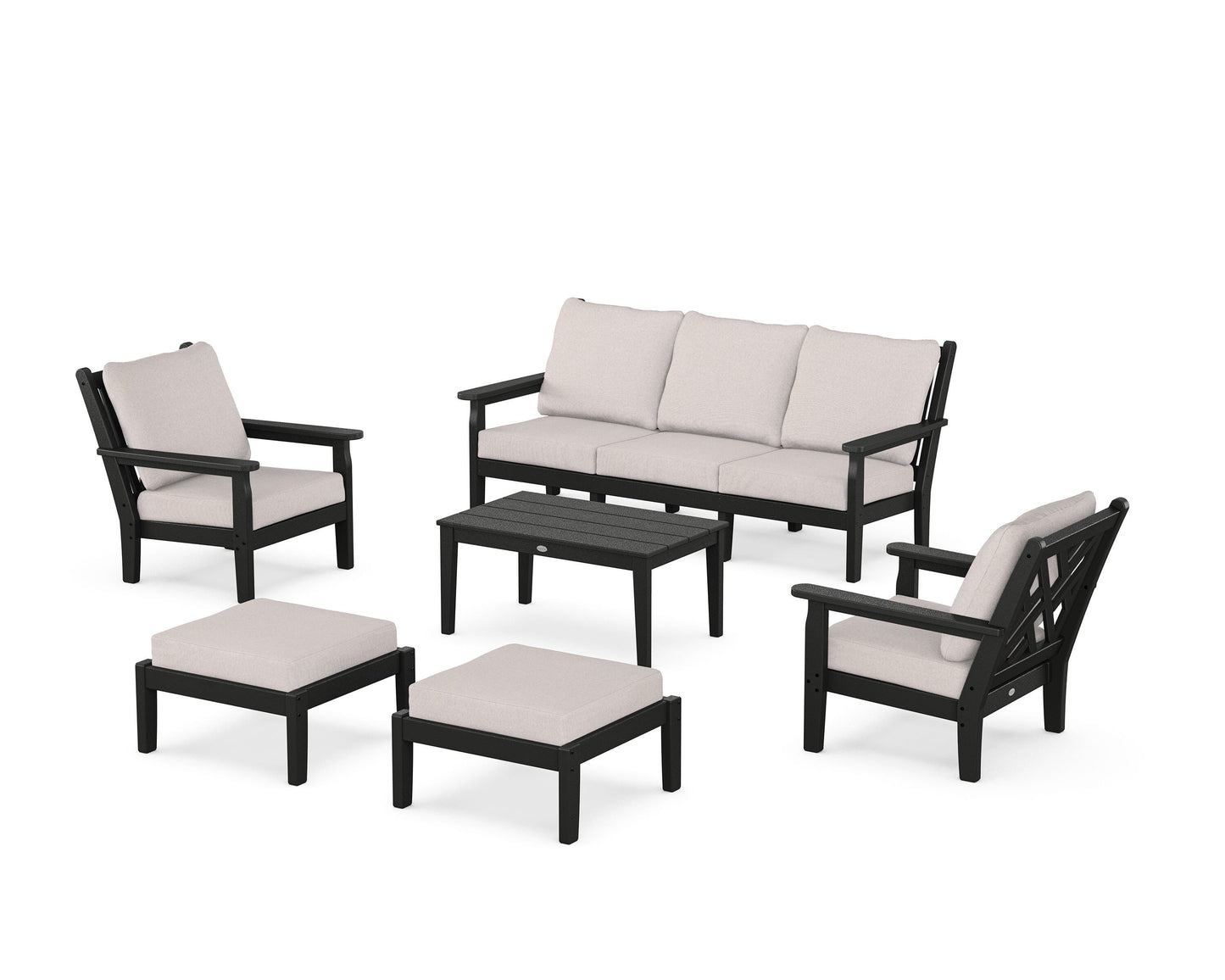 Chippendale 6-Piece Lounge Sofa Set