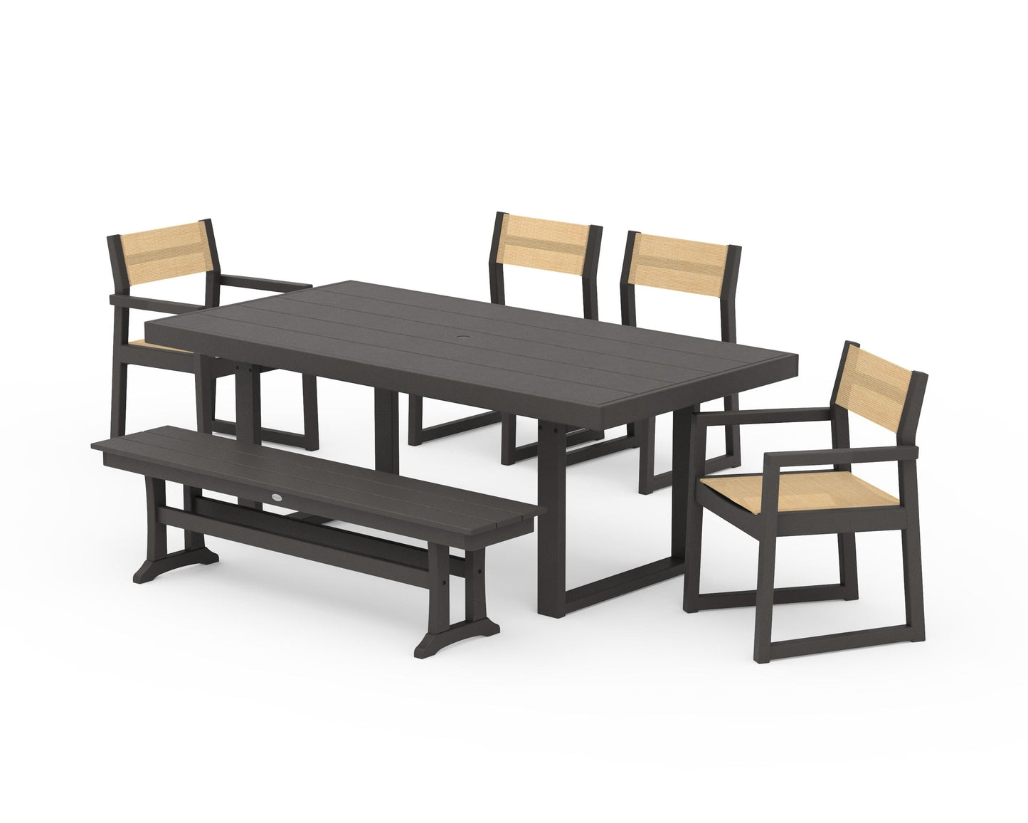 EDGE Sling 6-Piece Dining Set with Bench