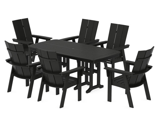 Modern Curveback Adirondack 7-Piece Dining Set
