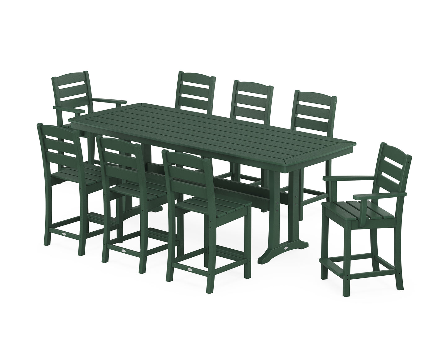 Lakeside 9-Piece Counter Set with Trestle Legs