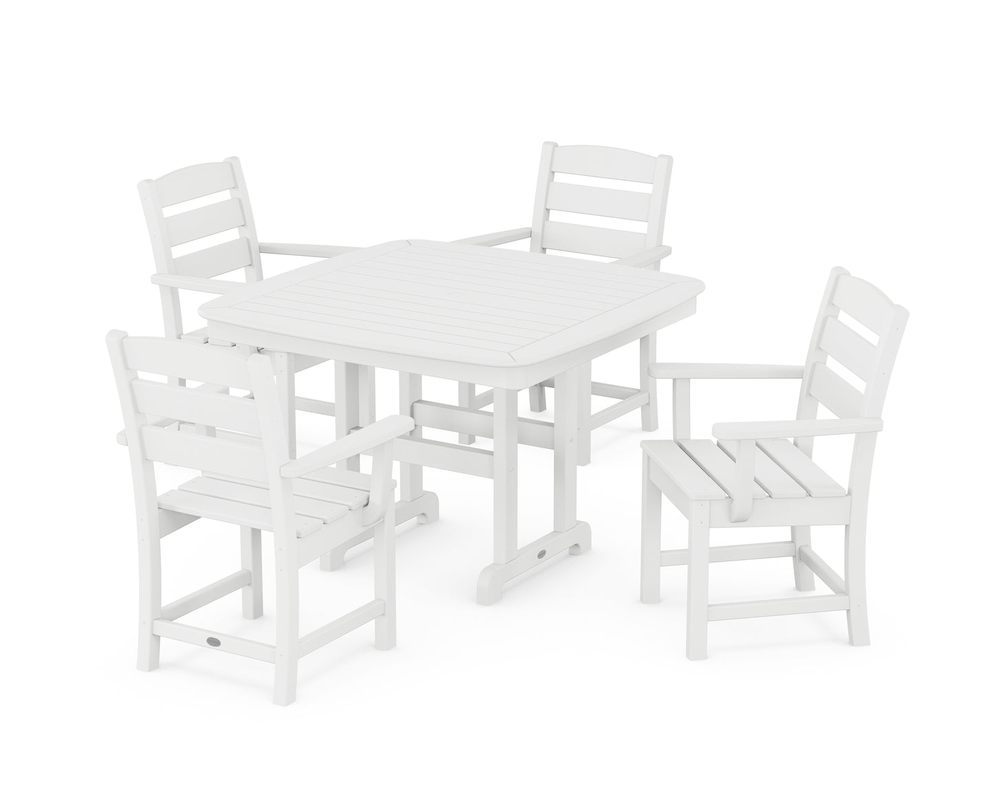 Lakeside 5-Piece Dining Set with Trestle Legs