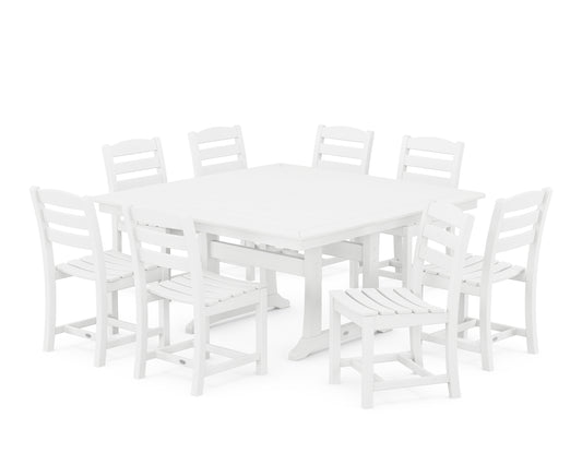 La Casa Cafe 9-Piece Nautical Trestle Dining Set