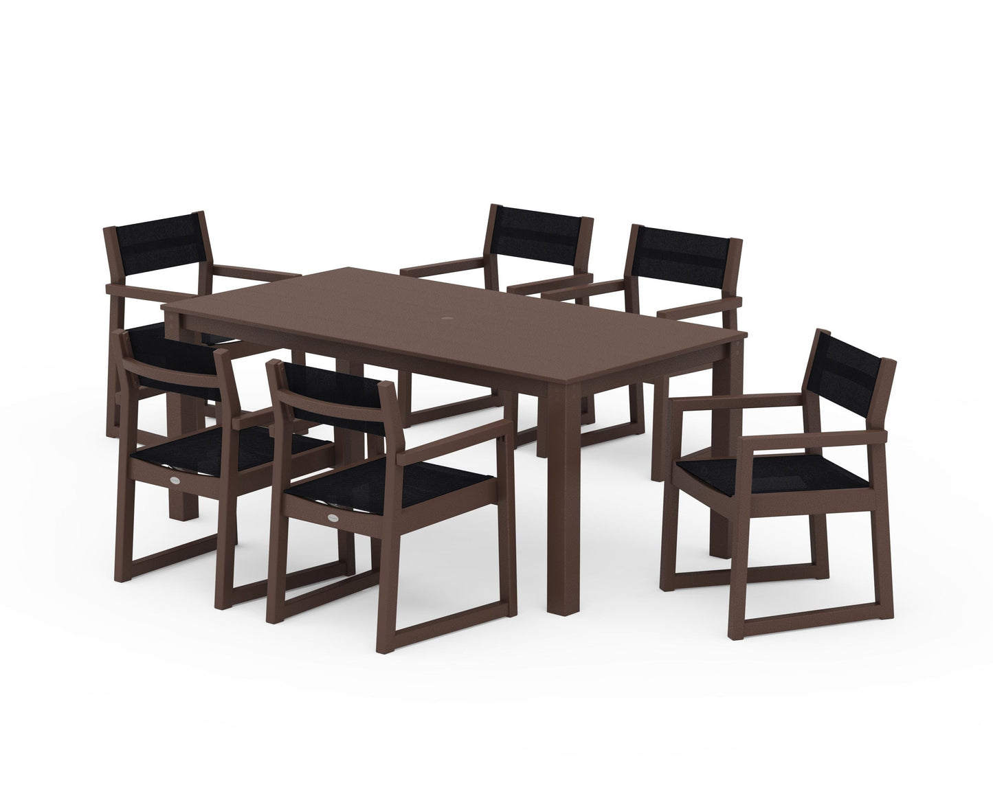 EDGE Sling Arm Chair 7-Piece Parsons Dining Set