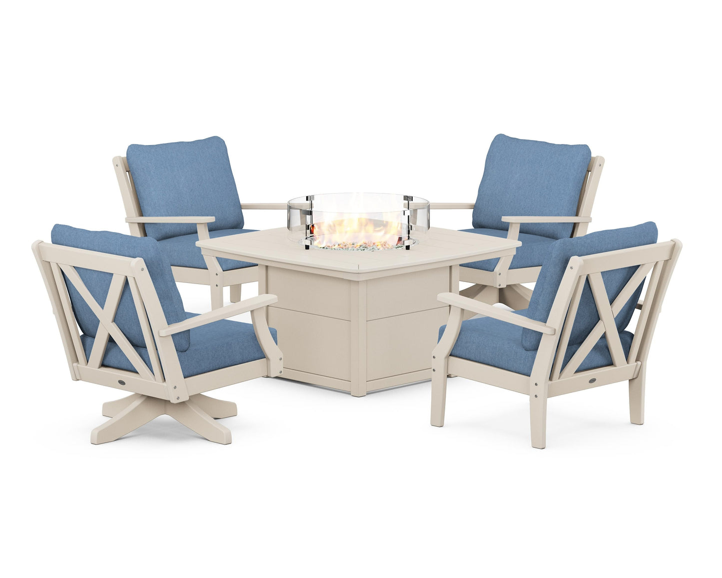 Braxton 5-Piece Deep Seating Set with Fire Table