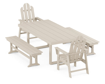 Long Island 5-Piece Dining Set with Benches