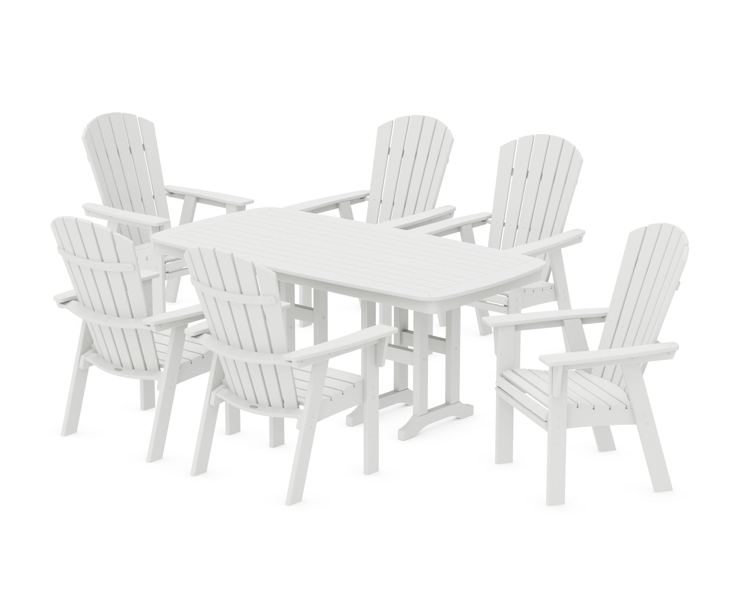 Nautical Curveback Adirondack 7-Piece Dining Set