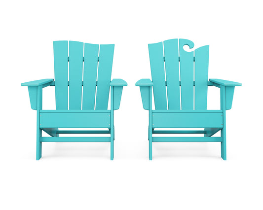 Wave 2-Piece Adirondack Set with The Wave Chair Left