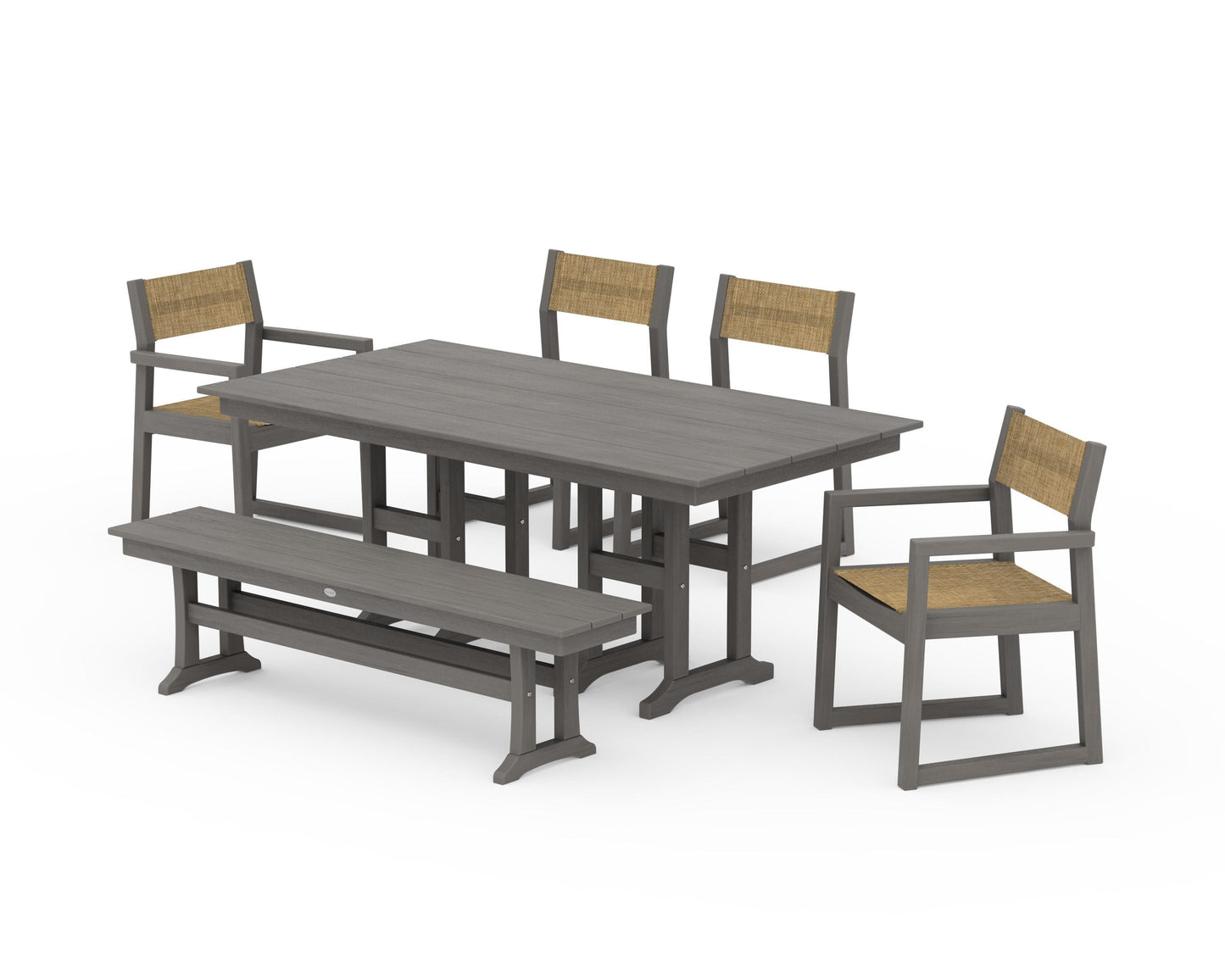 EDGE Sling 6-Piece Farmhouse Dining Set