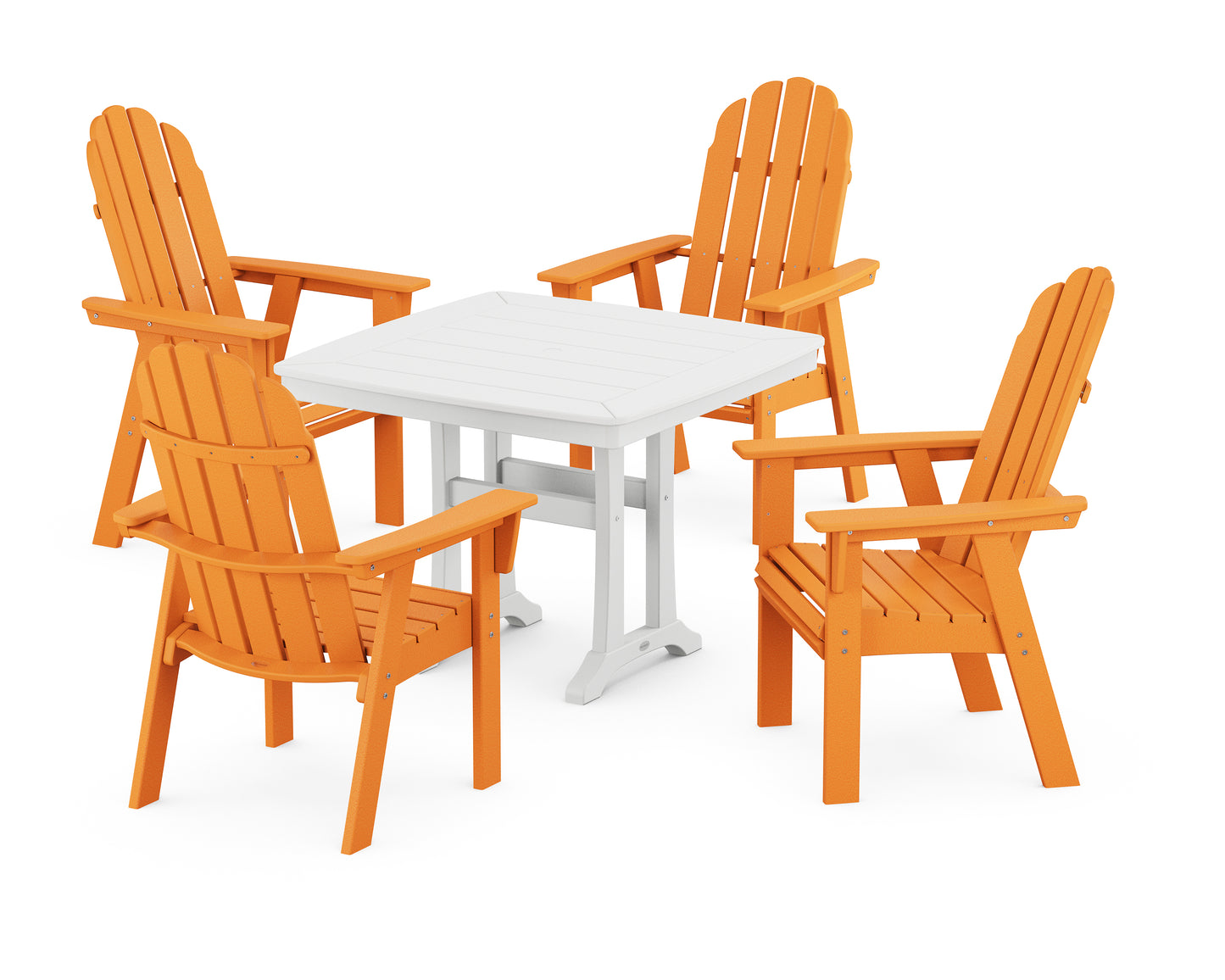 Vineyard Adirondack 5-Piece Dining Set with Trestle Legs