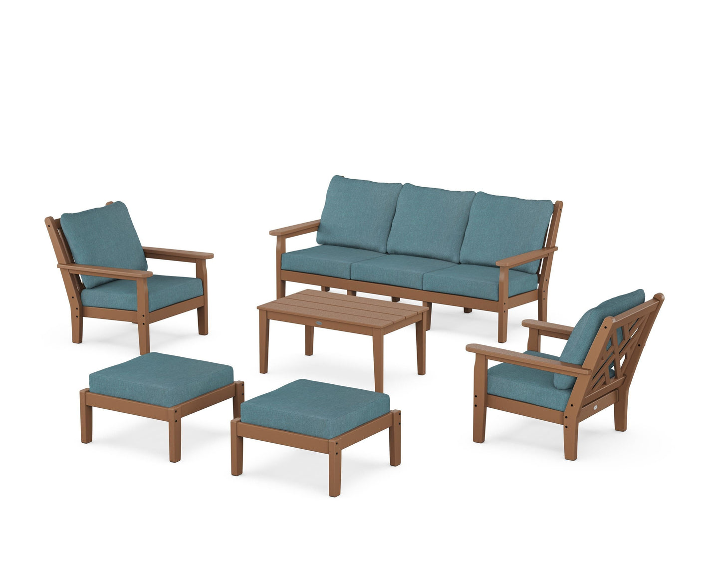 Chippendale 6-Piece Lounge Sofa Set