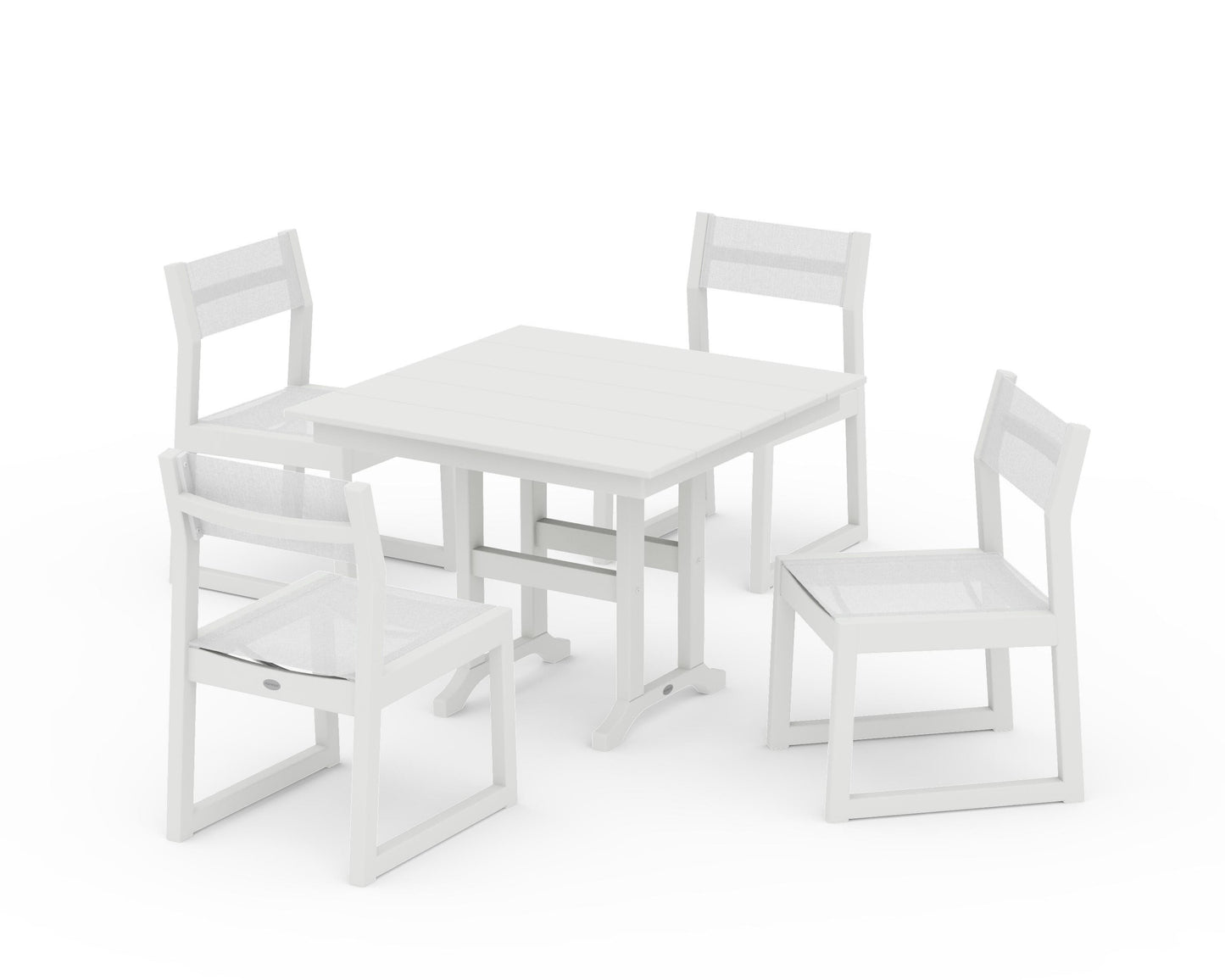 EDGE Sling Side Chair 5-Piece Farmhouse Dining Set