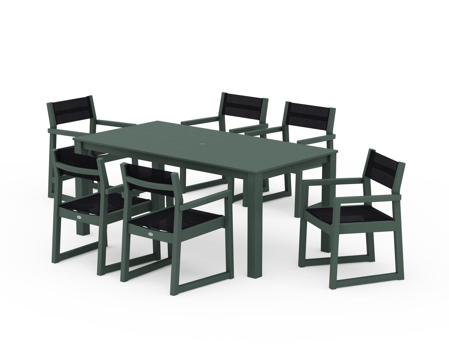 EDGE Sling Arm Chair 7-Piece Parsons Dining Set
