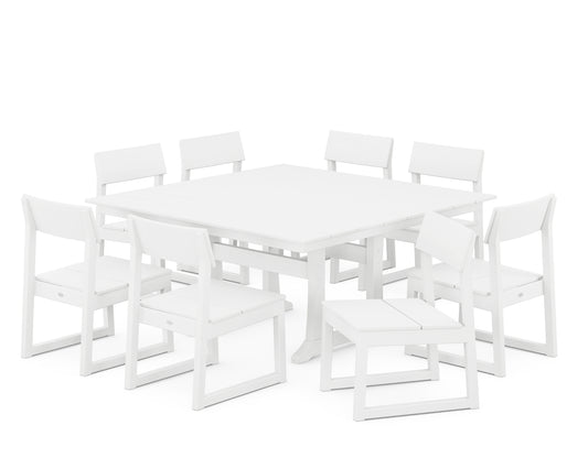 EDGE 9-Piece Farmhouse Trestle Dining Set