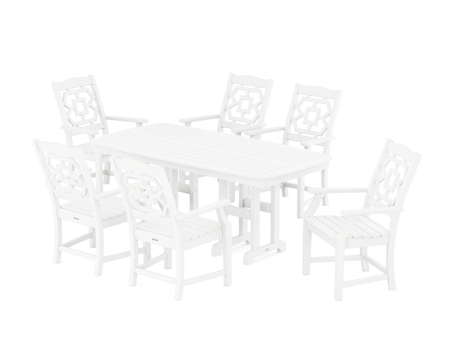 Chinoiserie Arm Chair 7-Piece Dining Set