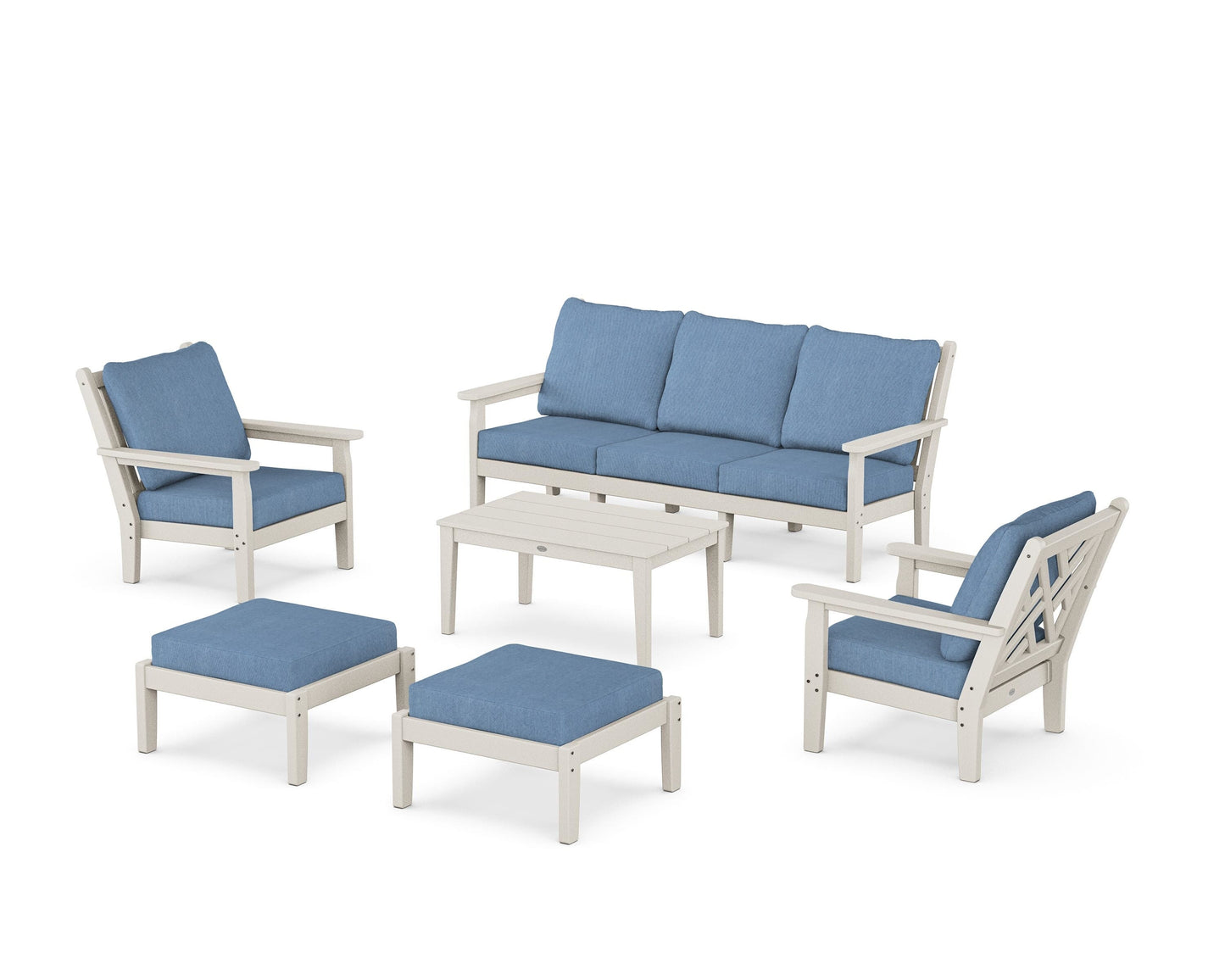 Chippendale 6-Piece Lounge Sofa Set