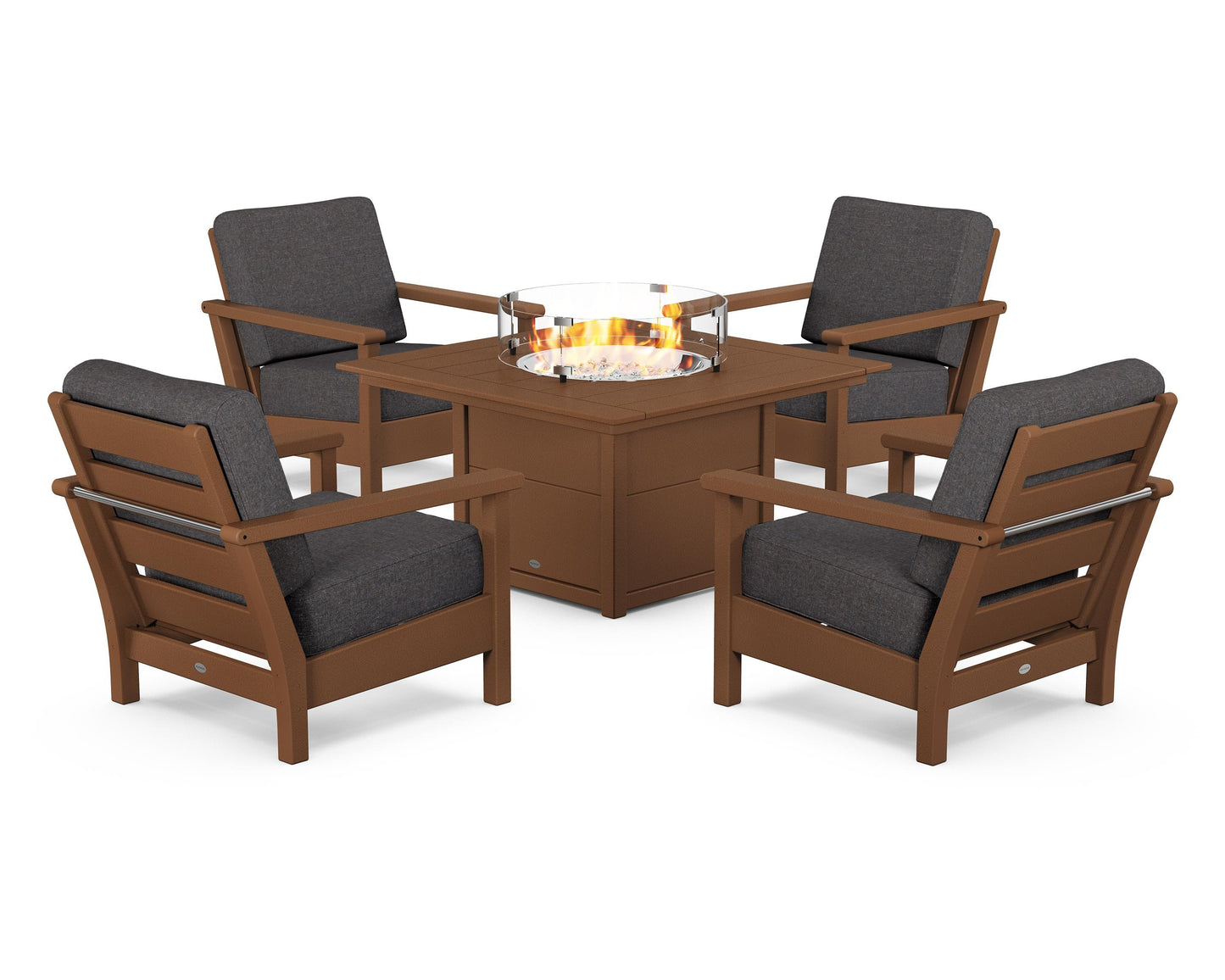 Harbour 5-Piece Conversation Set with Fire Pit Table