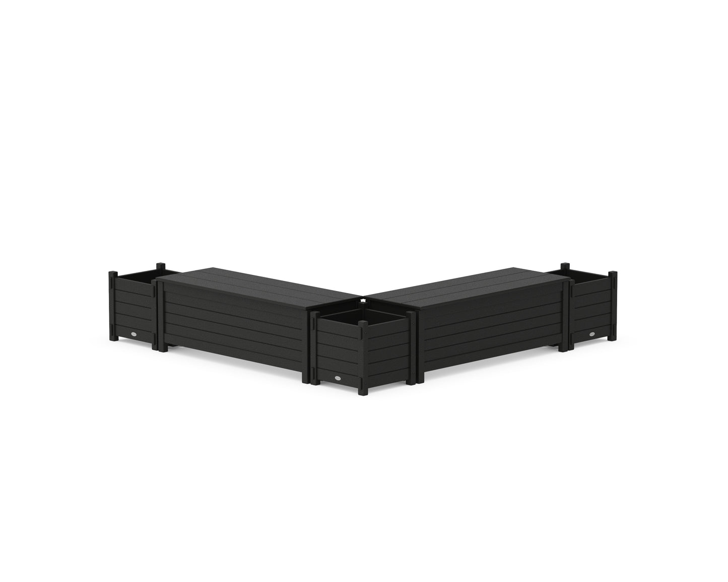 48" Nautical L- Shaped Planter Storage Bench Corner Set