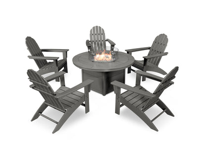 Vineyard Adirondack 6-Piece Chat Set with Fire Pit Table