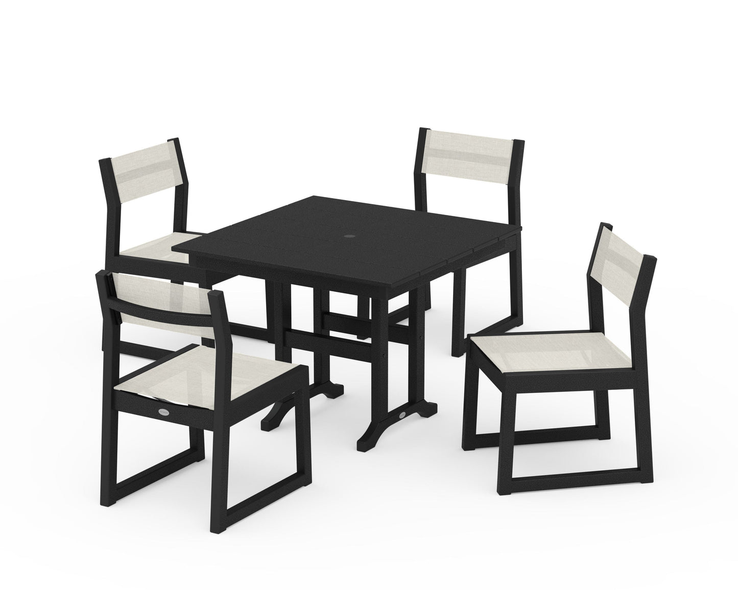 EDGE Sling Side Chair 5-Piece Farmhouse Dining Set