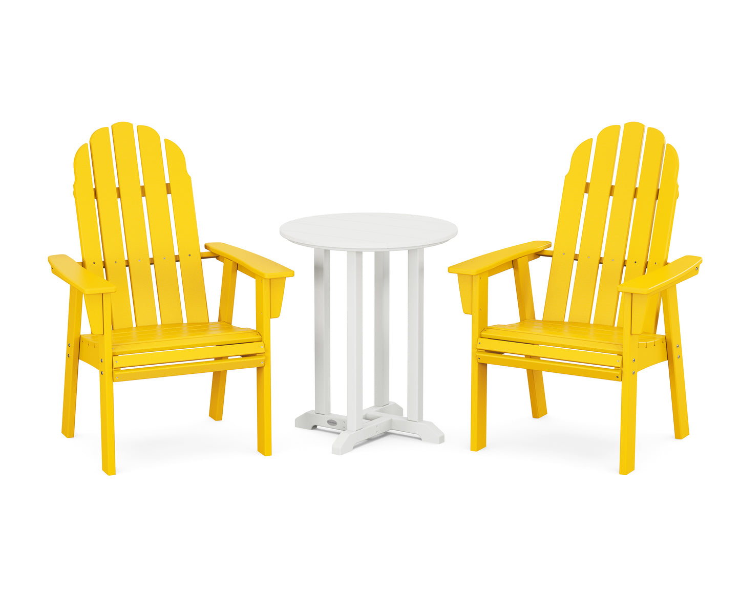 Vineyard Adirondack 3-Piece Round Dining Set