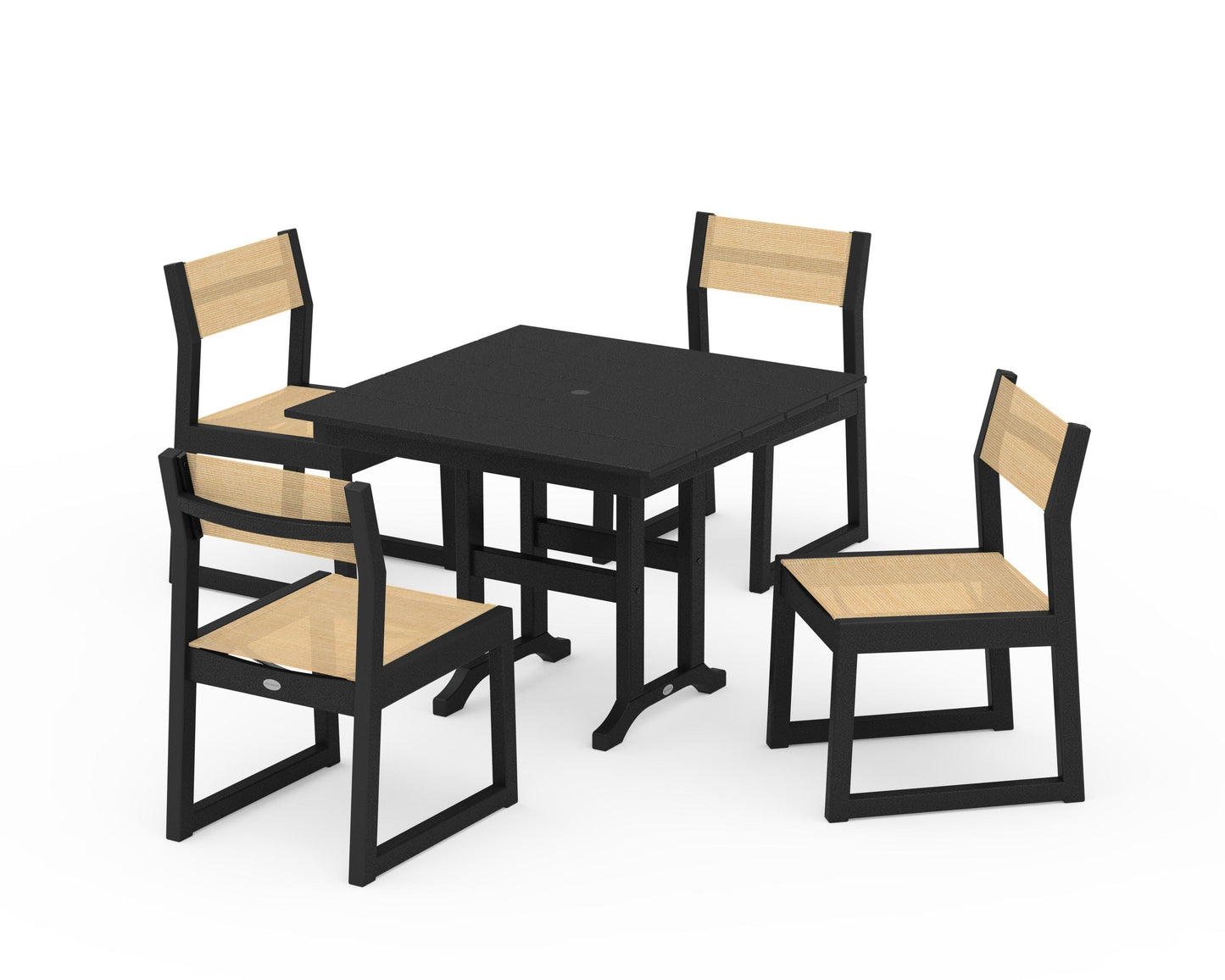EDGE Sling Side Chair 5-Piece Farmhouse Dining Set