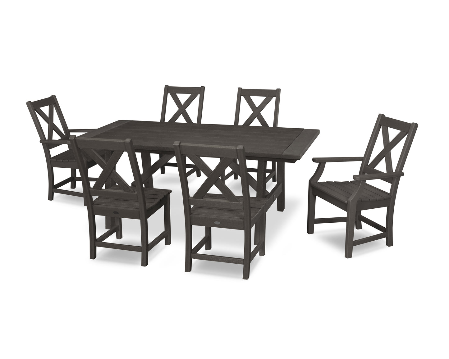 Braxton 7-Piece Rustic Farmhouse Dining Set