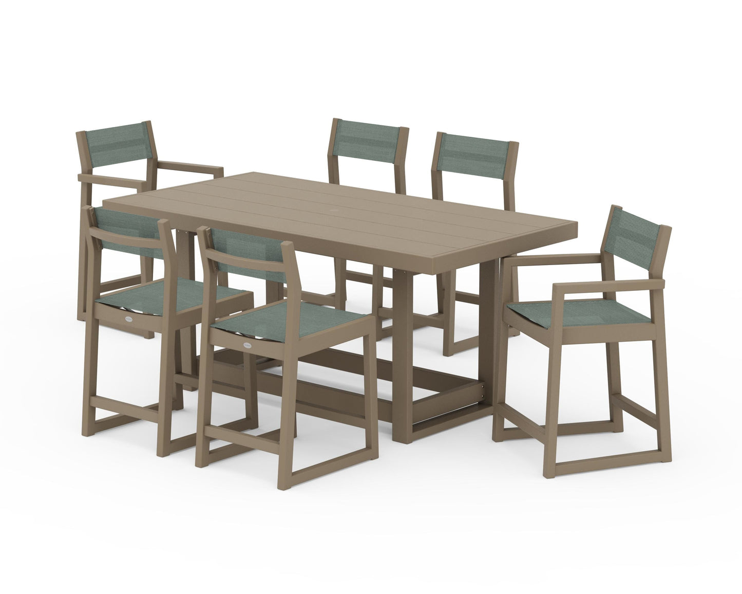 EDGE Sling 7-Piece Counter Table Set