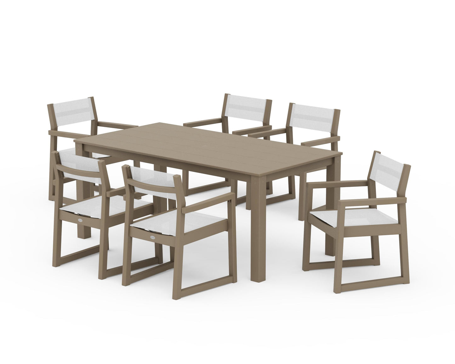 EDGE Sling Arm Chair 7-Piece Parsons Dining Set
