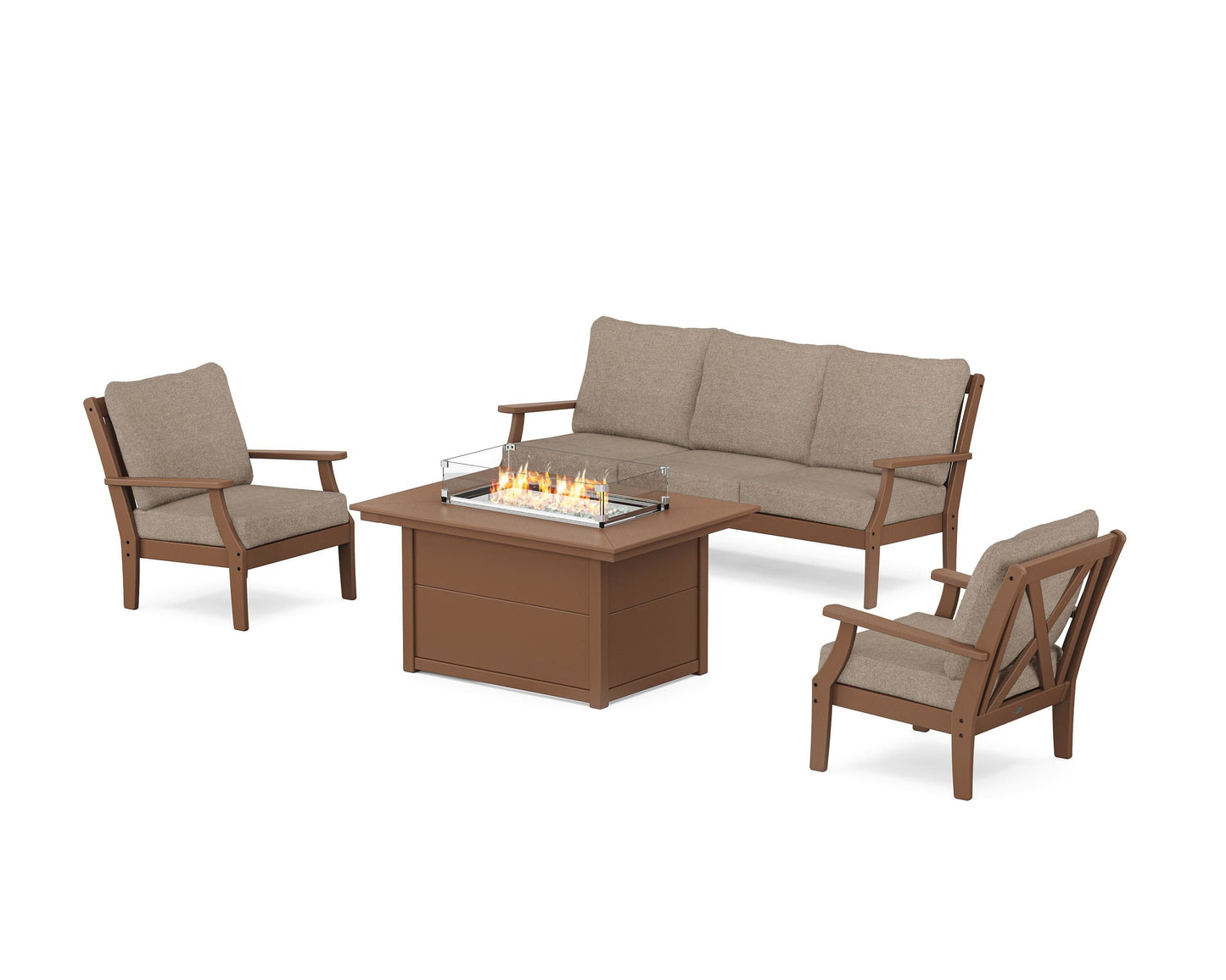 Braxton Deep Seating Fire Pit Table Set
