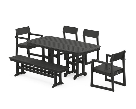 EDGE 6-Piece Dining Set with Bench
