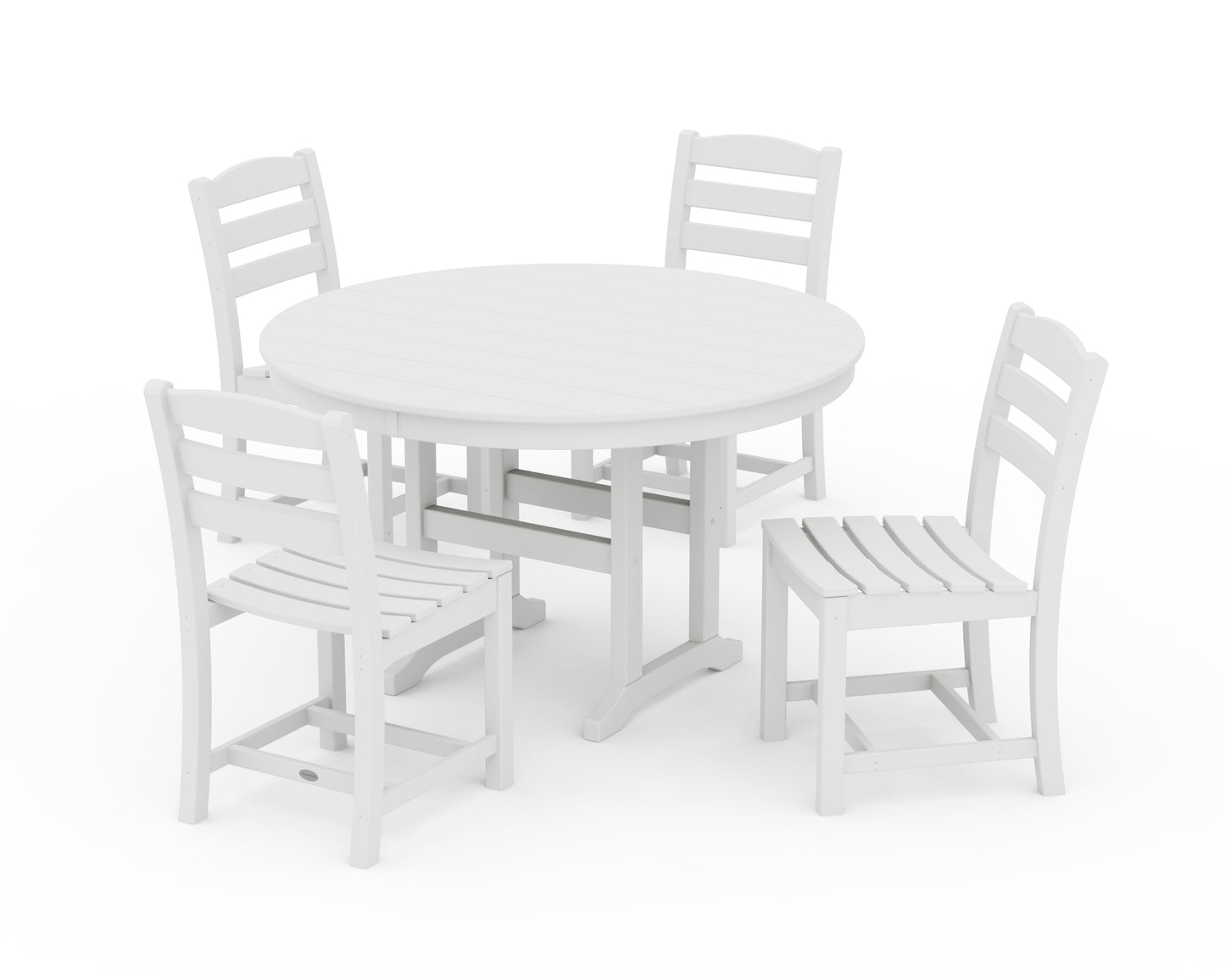 La Casa CafÃ© Side Chair 5-Piece Round Farmhouse Dining Set