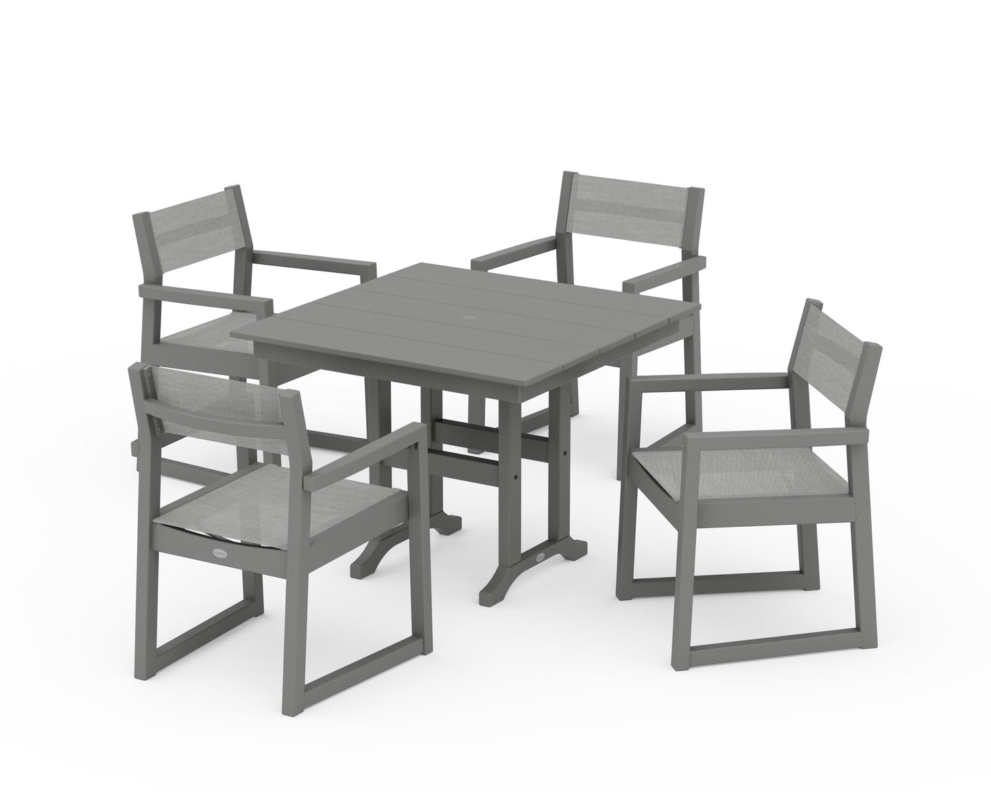 EDGE Sling Arm Chair 5-Piece Farmhouse Dining Set