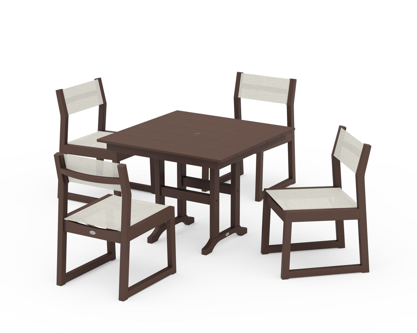 EDGE Sling Side Chair 5-Piece Farmhouse Dining Set