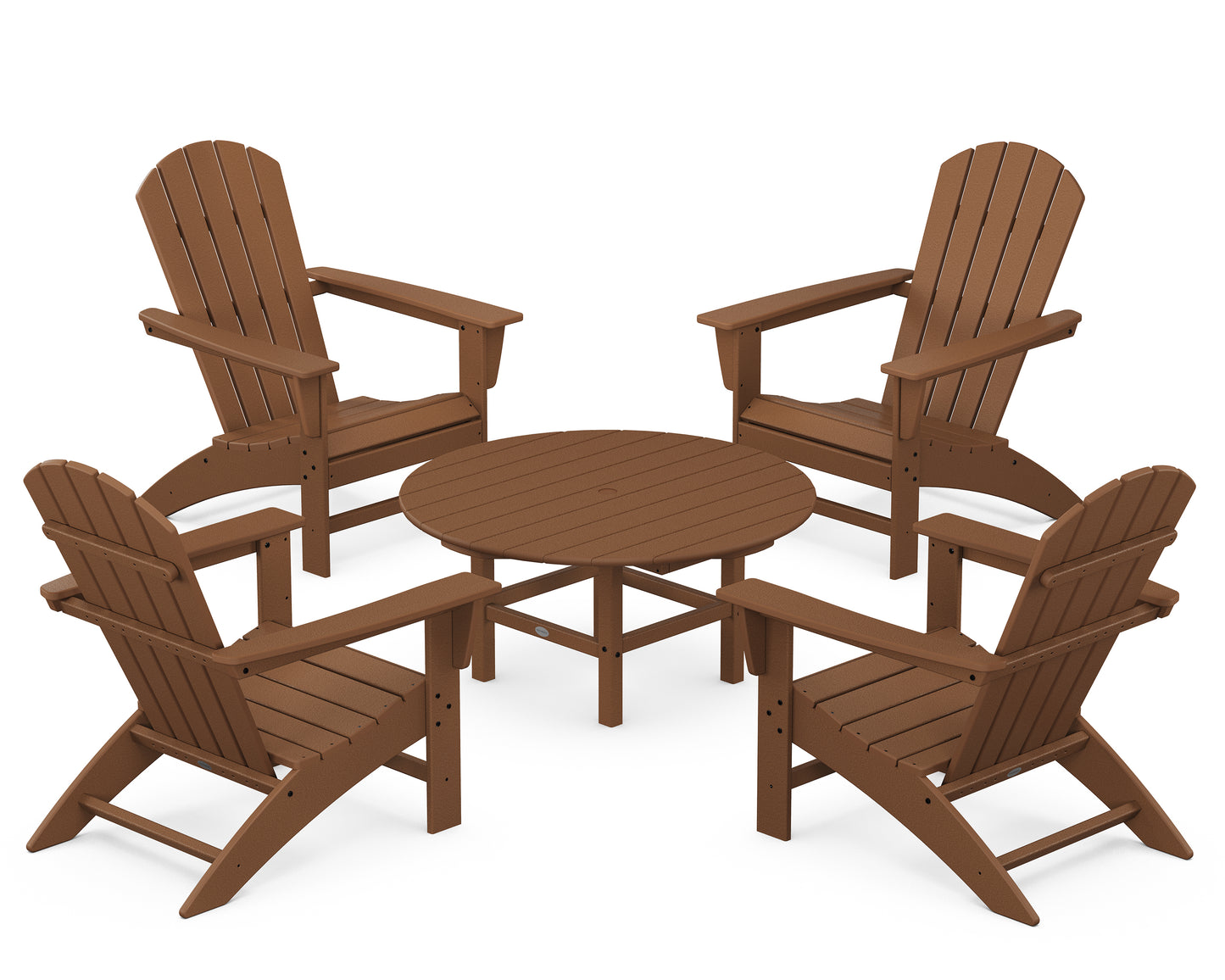 Nautical 5-Piece Adirondack Chair Conversation Set