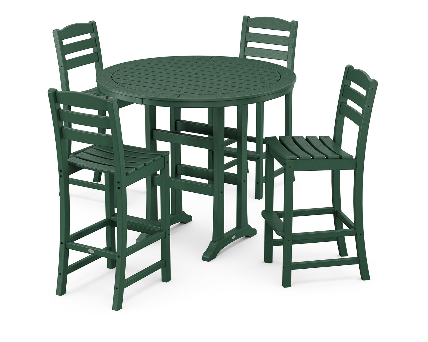 La Casa Caf‚ 5-Piece Side Chair Bar Dining Set