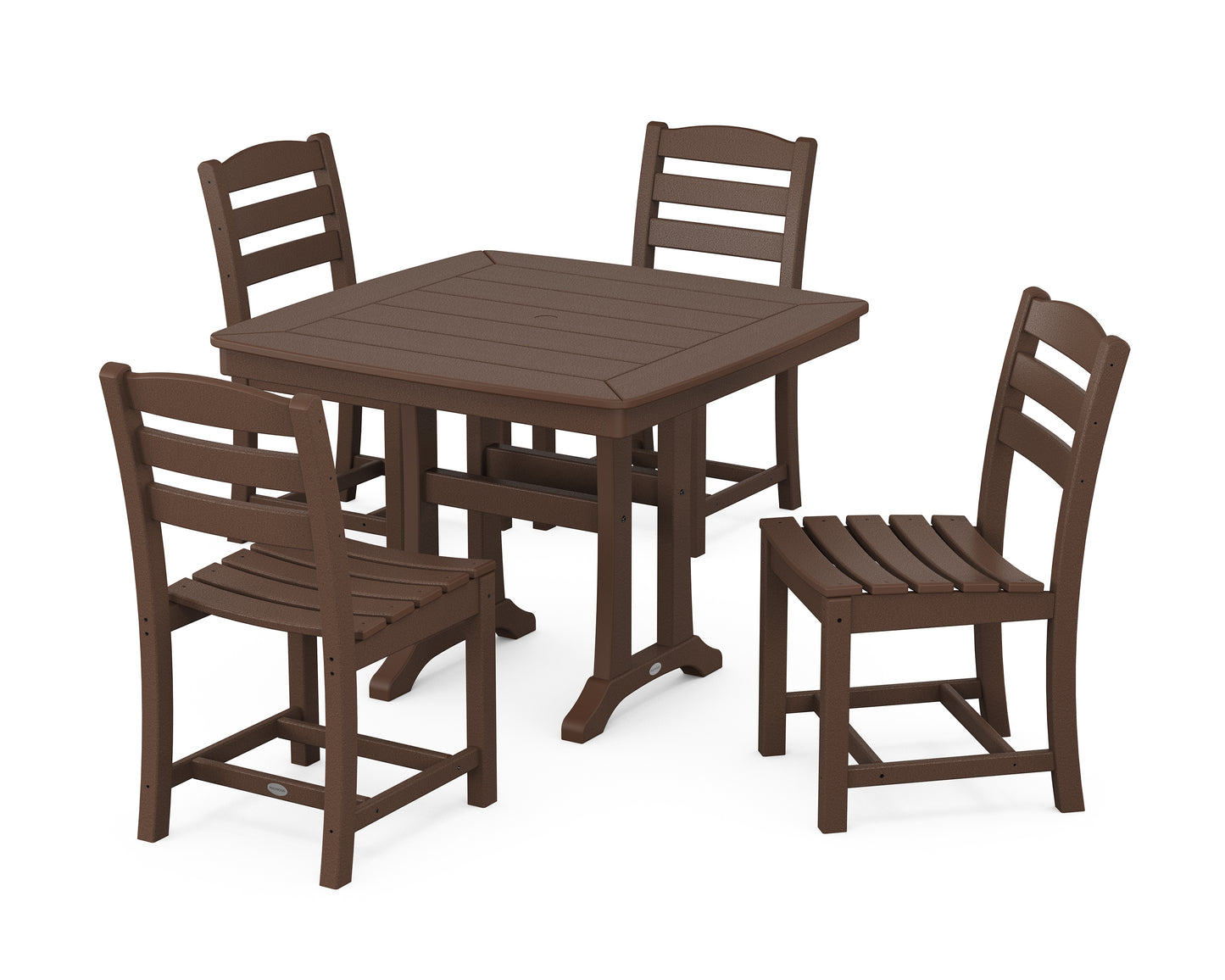 La Casa CafÃ© Side Chair 5-Piece Dining Set with Trestle Legs